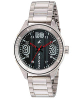 Fastrack, Men's Watch Varsity Collection Analog, Black Dial Silver Stainless Steel Strap, 3177SM03